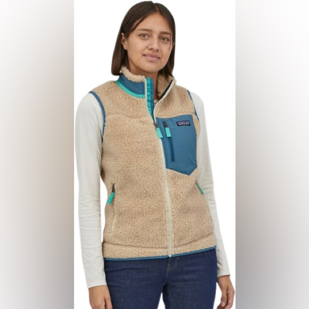 Patagonia Tan and Blue Women's Vest